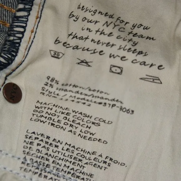 182 BLANKNYC Distressed Denim High Waisted Shorts 26