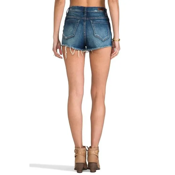 182 BLANKNYC Distressed Denim High Waisted Shorts 26