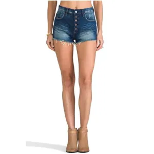 182 BLANKNYC Distressed Denim High Waisted Shorts 26