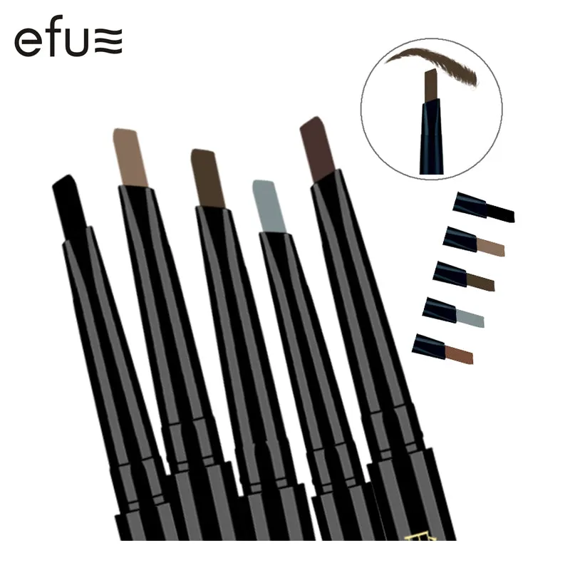 5 Colors 24 Hours Long-lasting Eyebrow Pencil Soft And Smooth Fashion Eye 0.4g Lotus Series Makeup Brand EFU #7046-7050