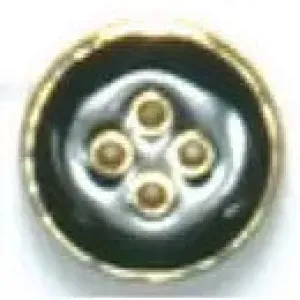 5/8" Black & Gold DB558 -- Dill Buttons