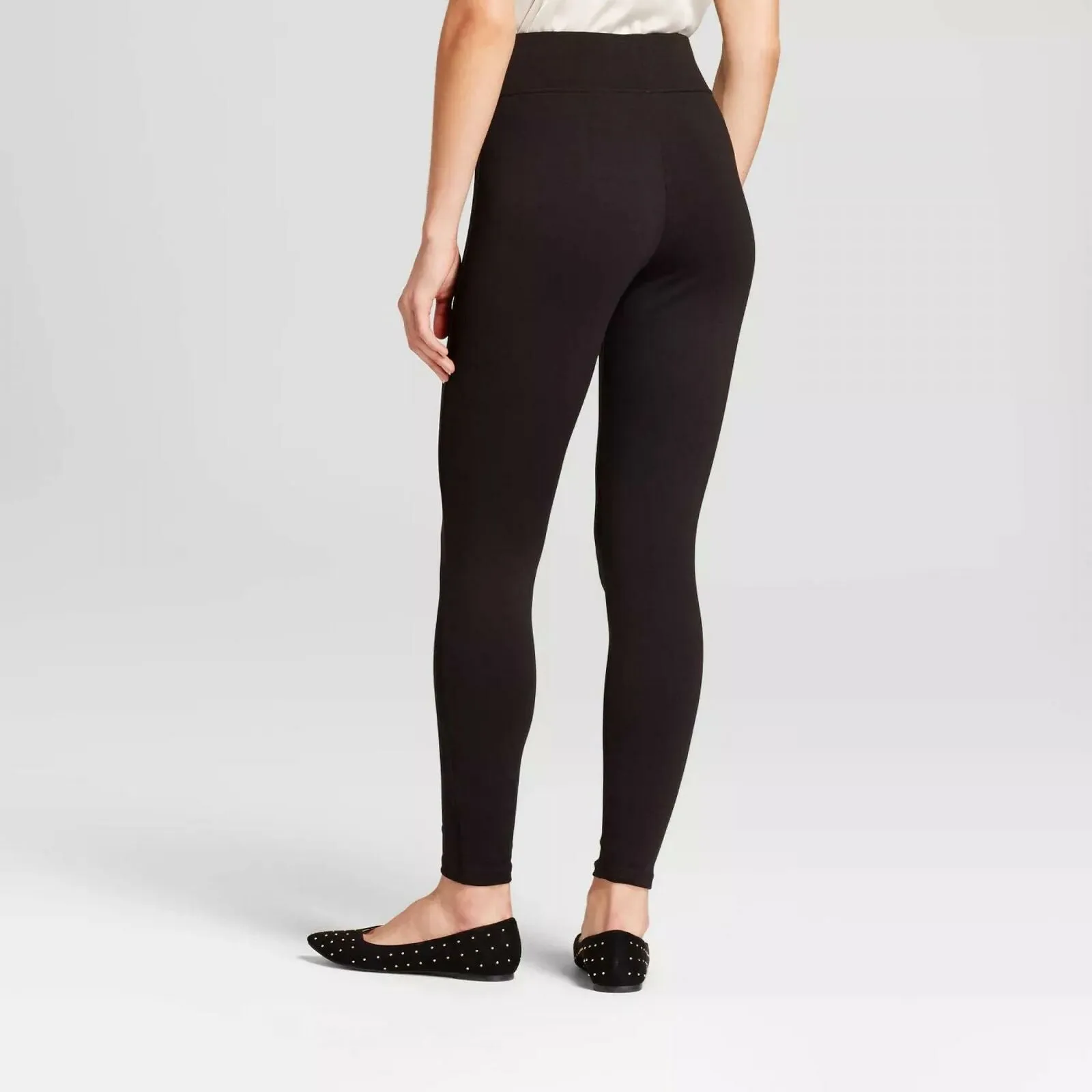 A New Day Women's High Waist Ponte Leggings Black Large