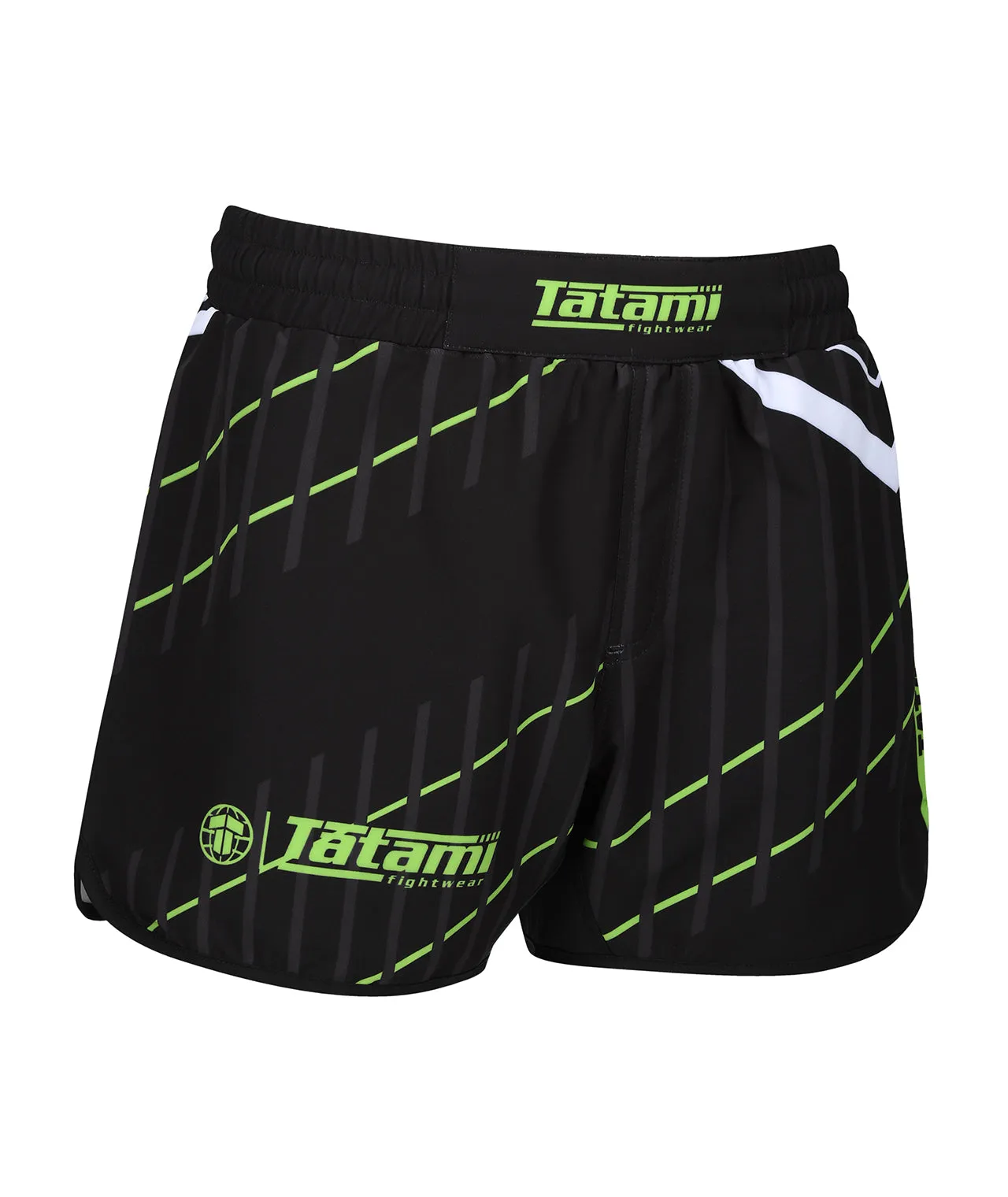 Abstract High Cut Shorts - Black