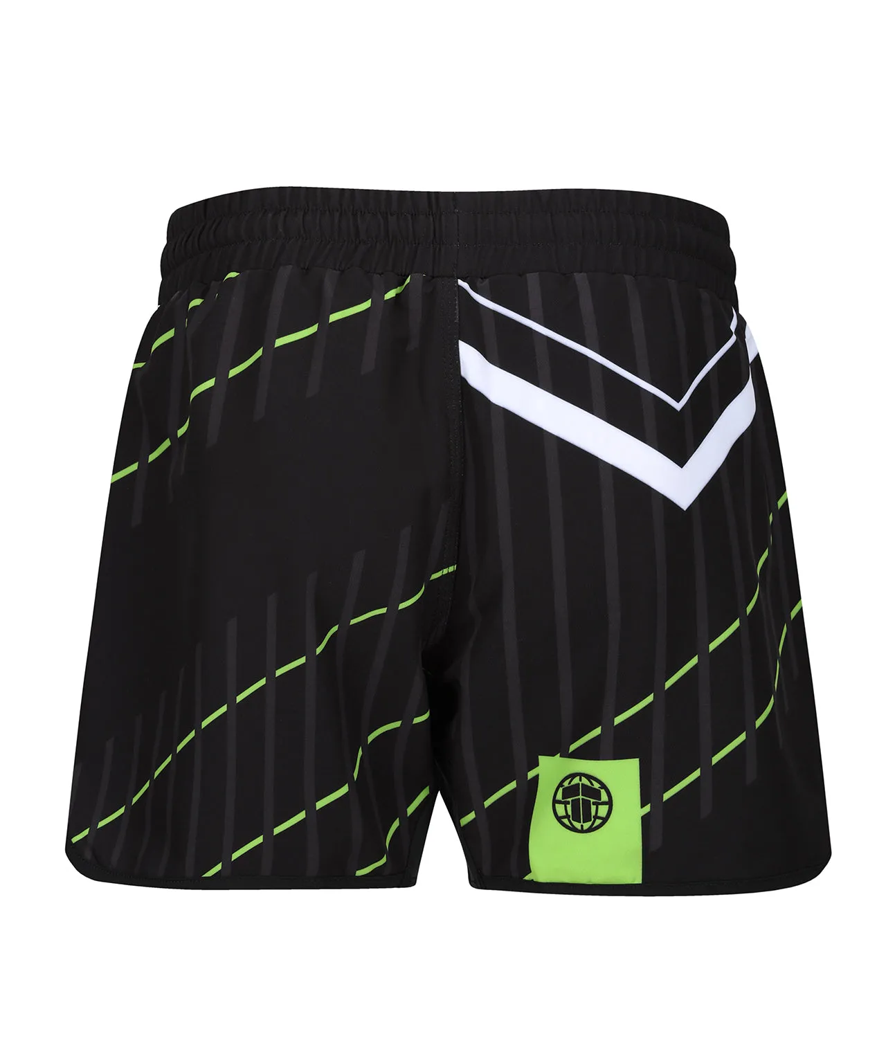 Abstract High Cut Shorts - Black