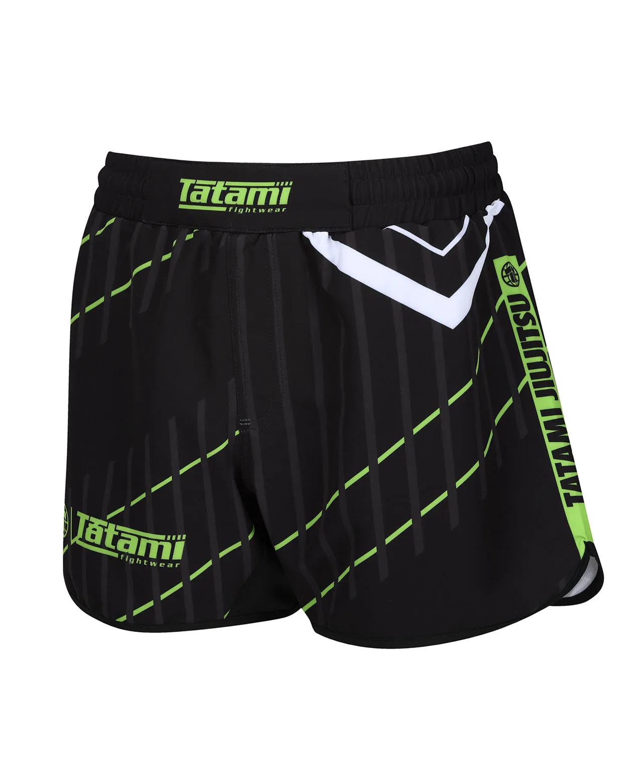 Abstract High Cut Shorts - Black
