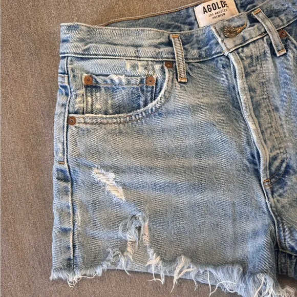 Agolde Denim Cut Off Shorts