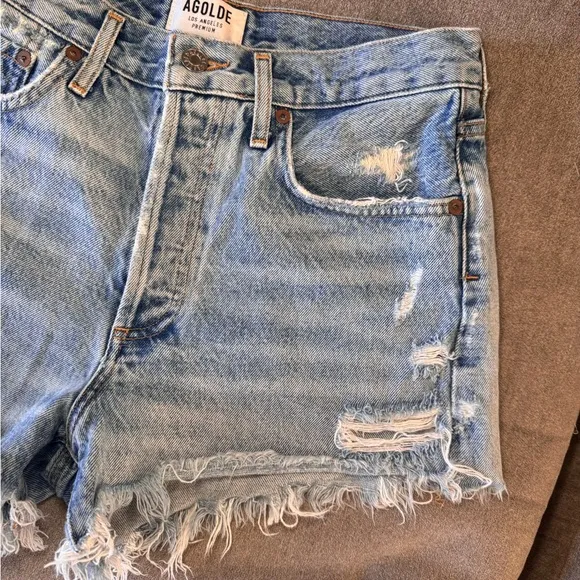 Agolde Denim Cut Off Shorts