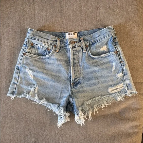 Agolde Denim Cut Off Shorts