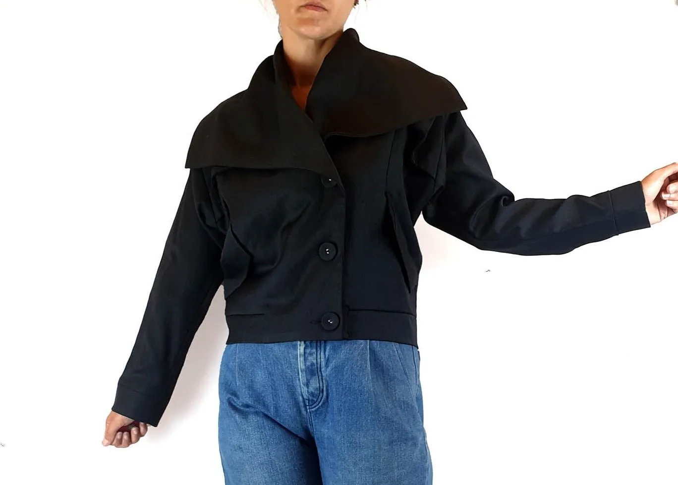 Alpha 60 grey 100% wool jacket size XS (best fits size 8)