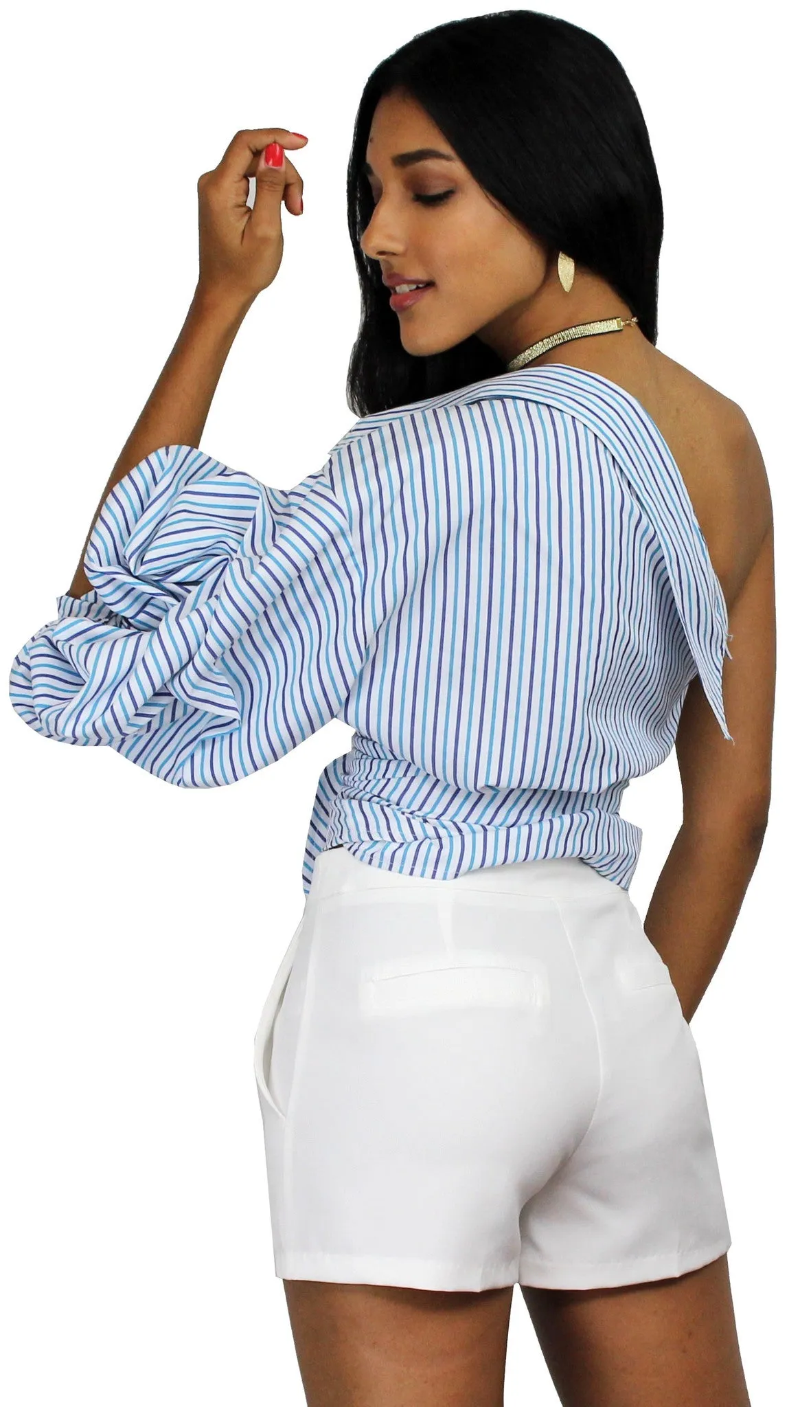 Always in Love White High-Waisted Shorts
