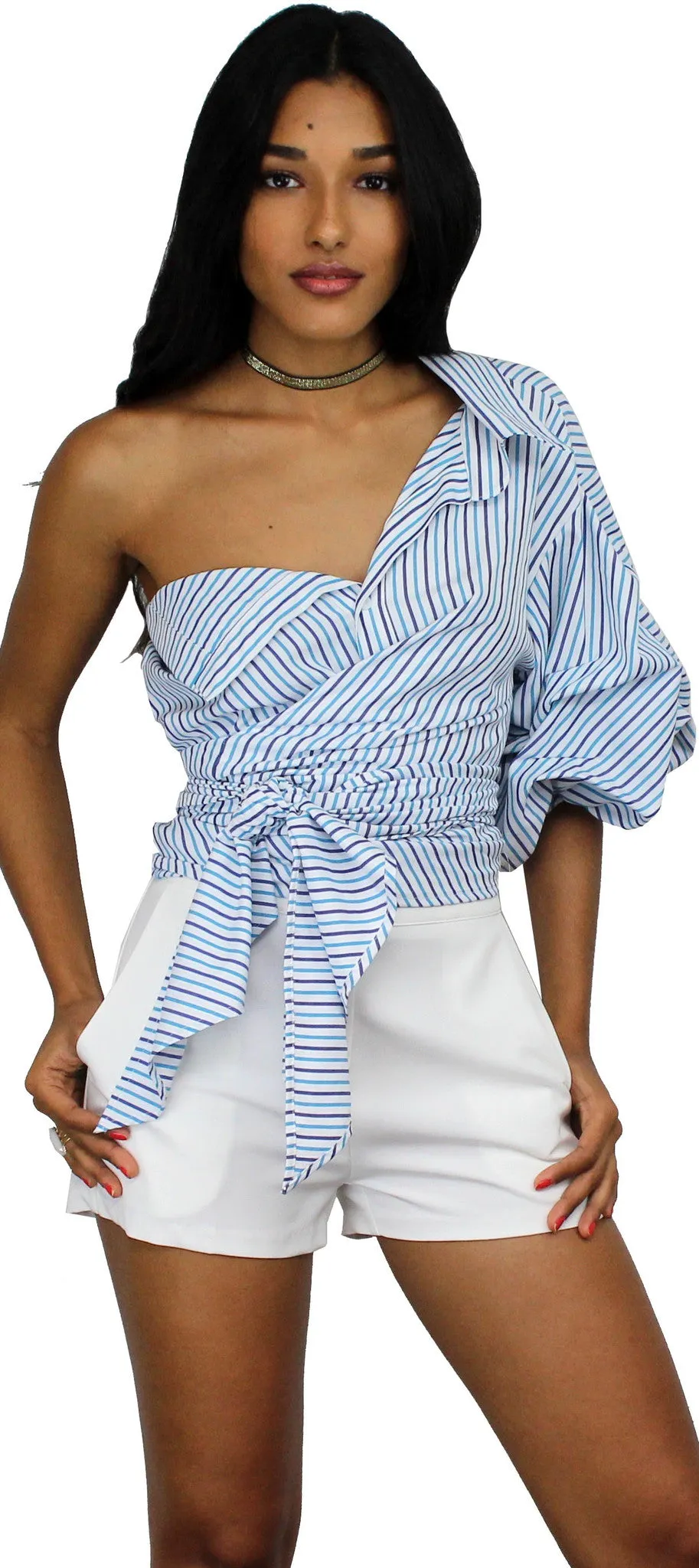Always in Love White High-Waisted Shorts