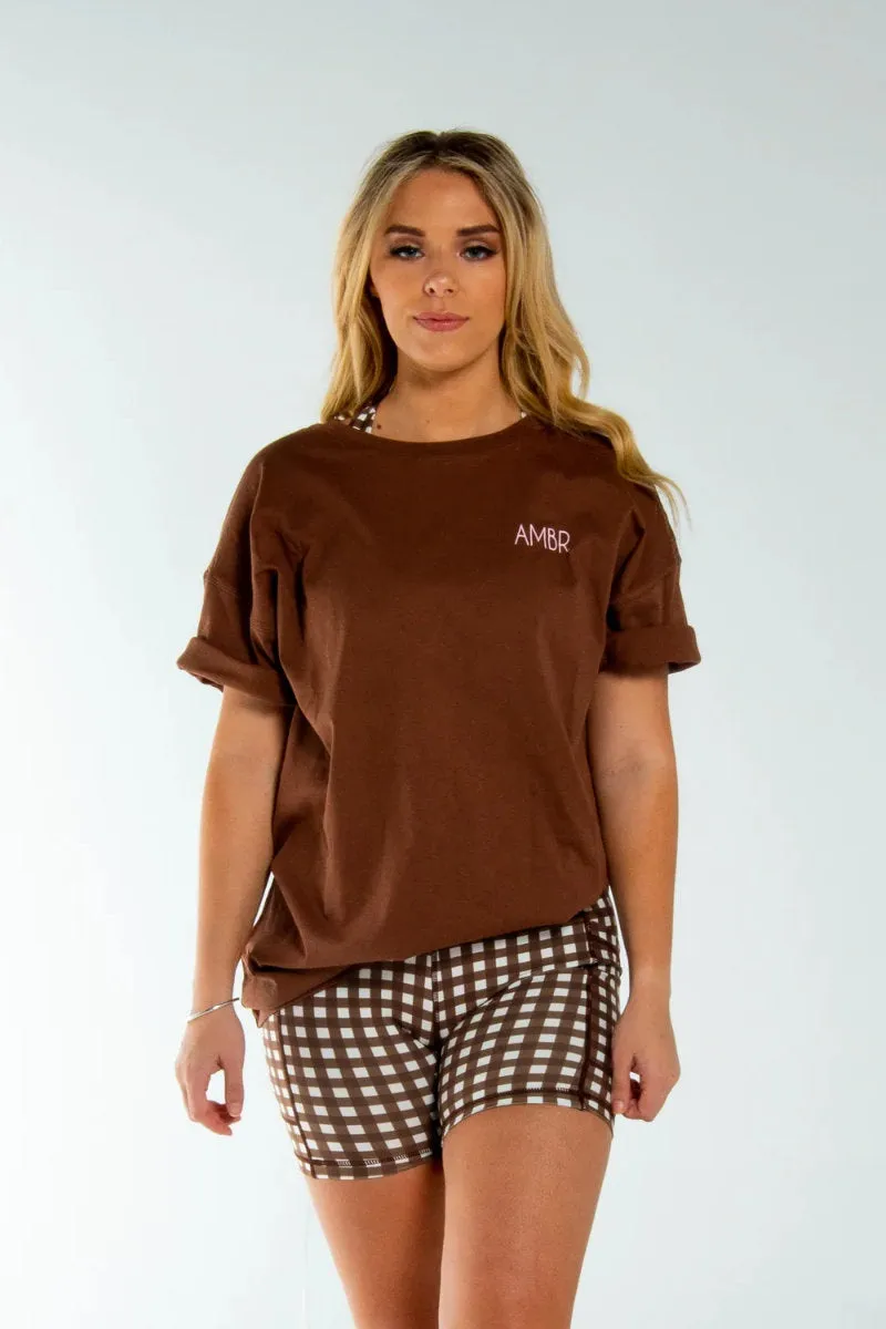 AMBR Designs Eco Biker Shorts - Gingham