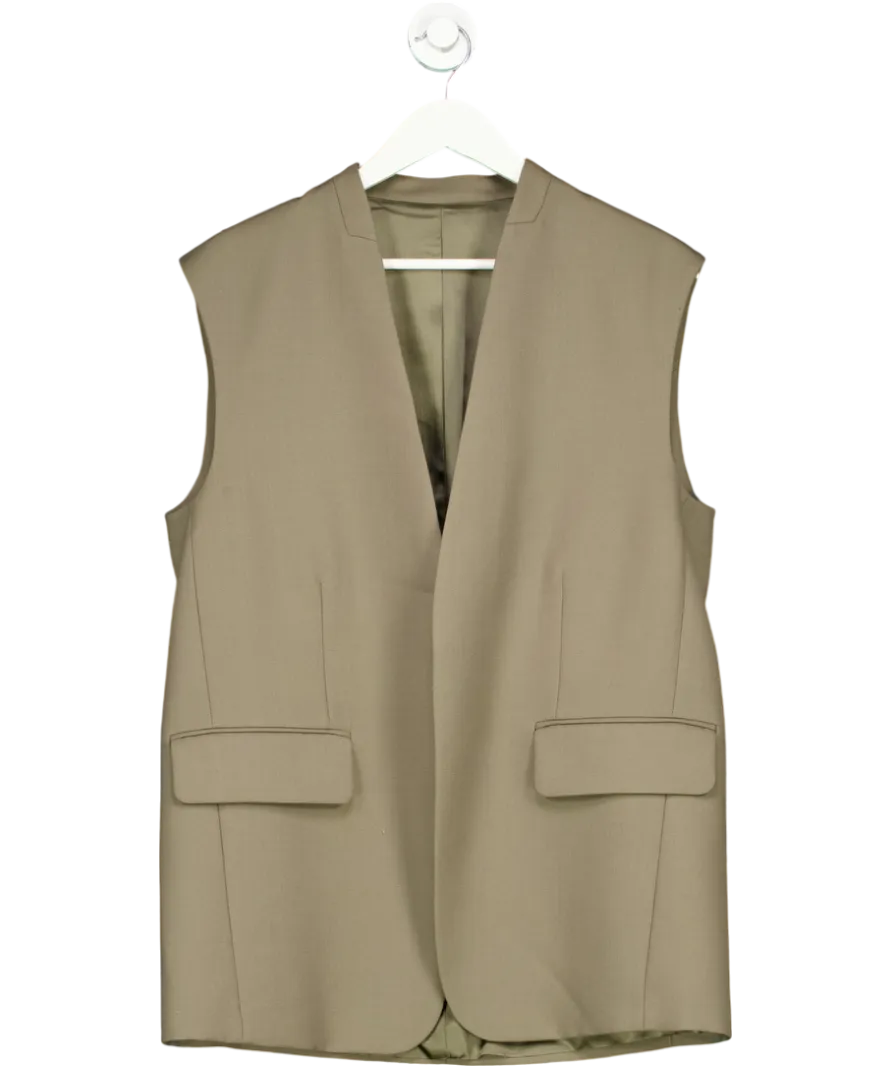 Arket Green / Grey Tailored Waistcoat UK 8