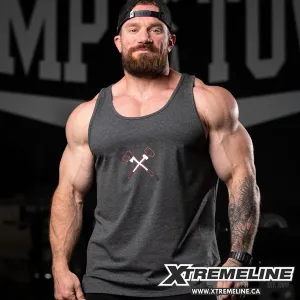 Axe & Sledge Axe Stack Tank Top, Dark Heather Grey