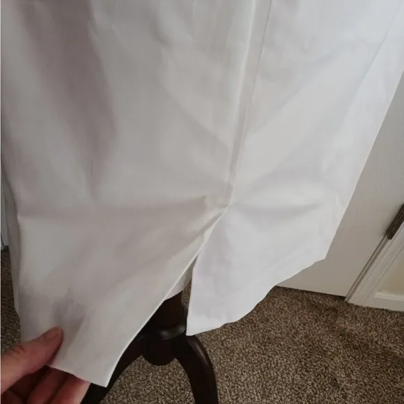 Banana Republic pencil skirt cotton slit white women’s size 10