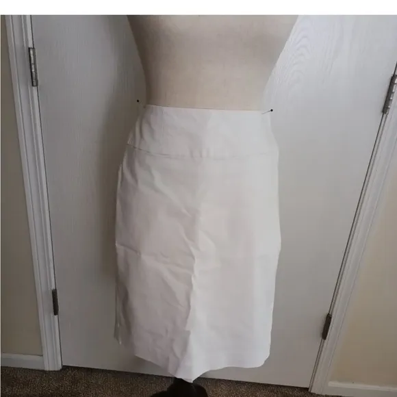 Banana Republic pencil skirt cotton slit white women’s size 10