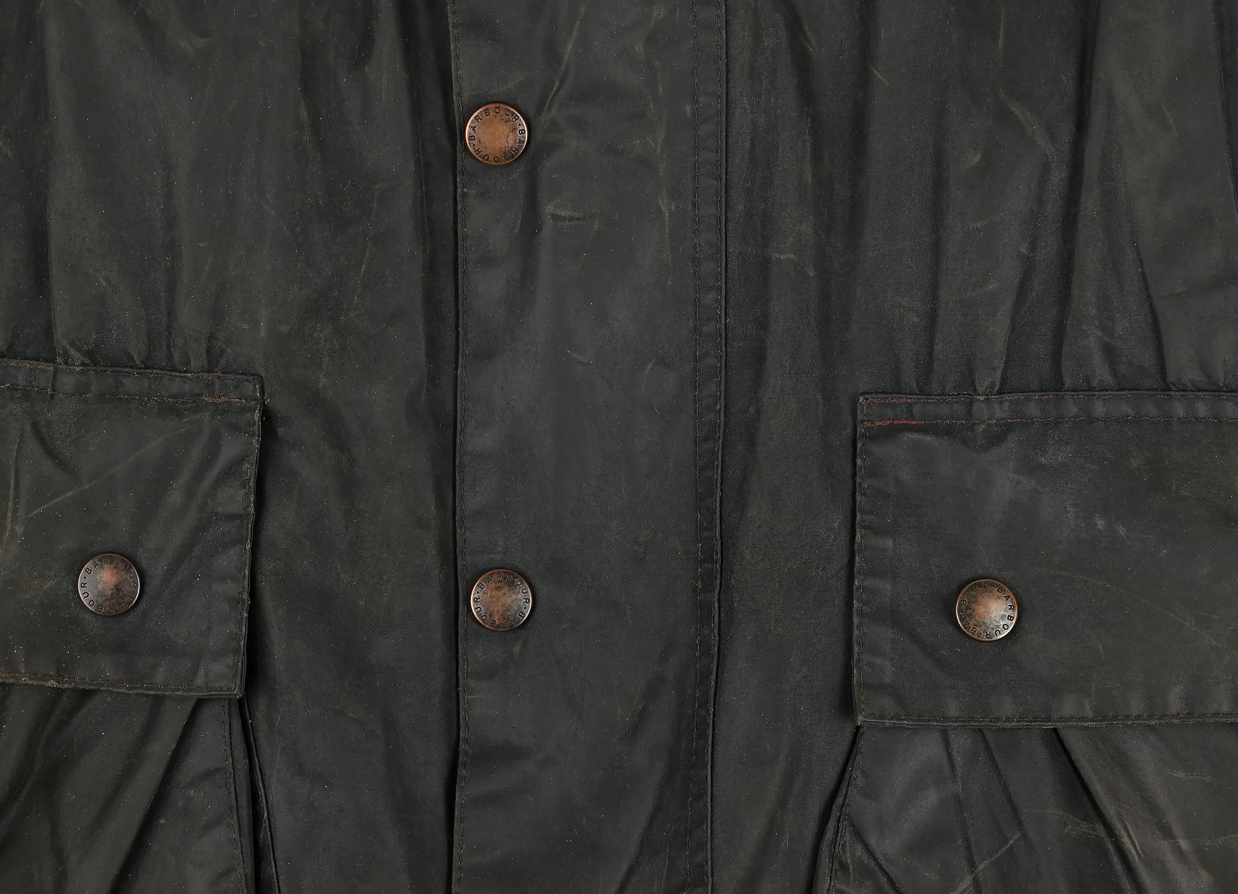 Barbour Border Wax Jacket - Blue - XL