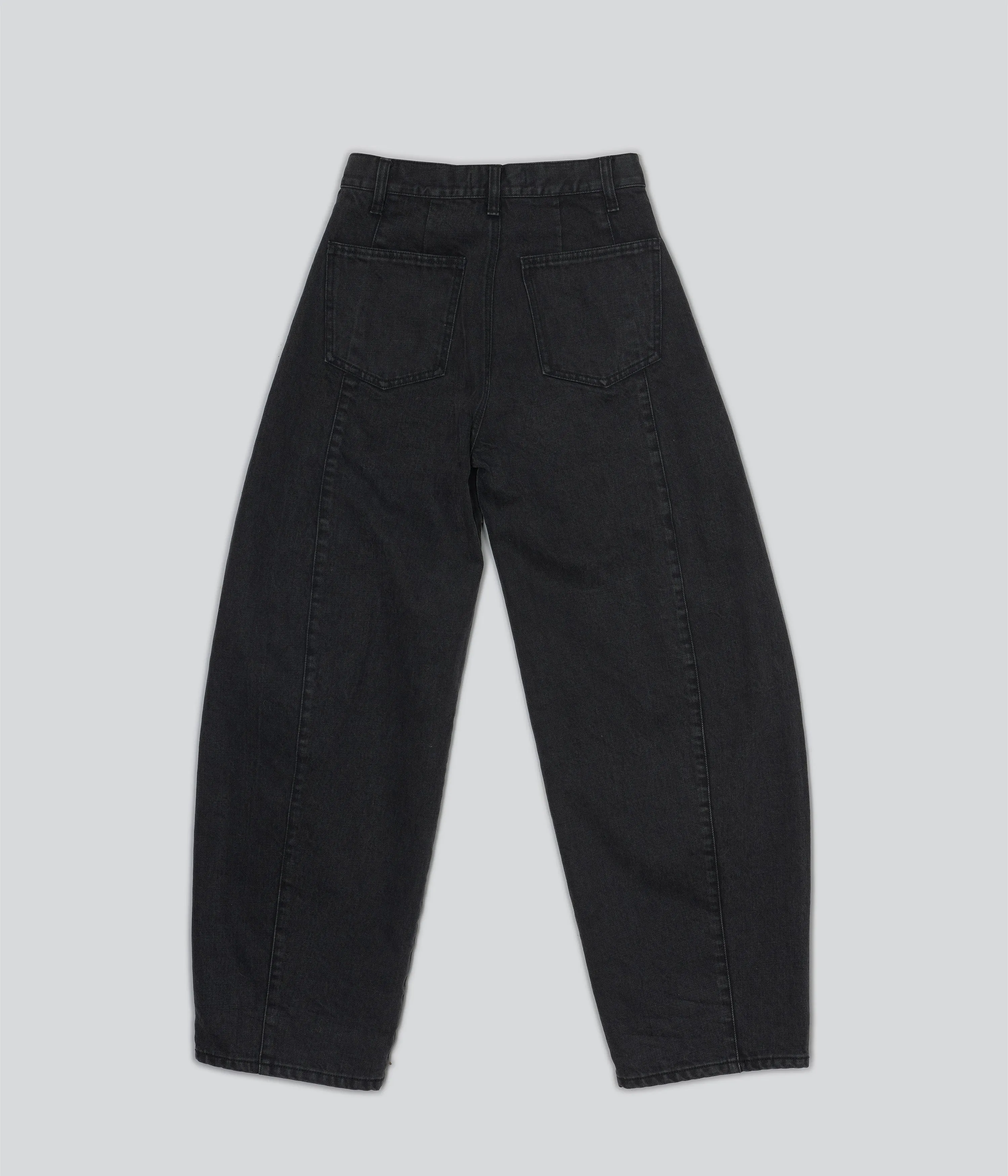 Barrel Denim Pants in Black