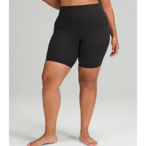 Black Lululemon Align High Rise Shorts 10”