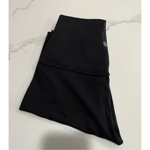 Black Lululemon Align High Rise Shorts 10”