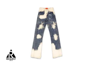 Bleached Signature Denim "Navy/White"