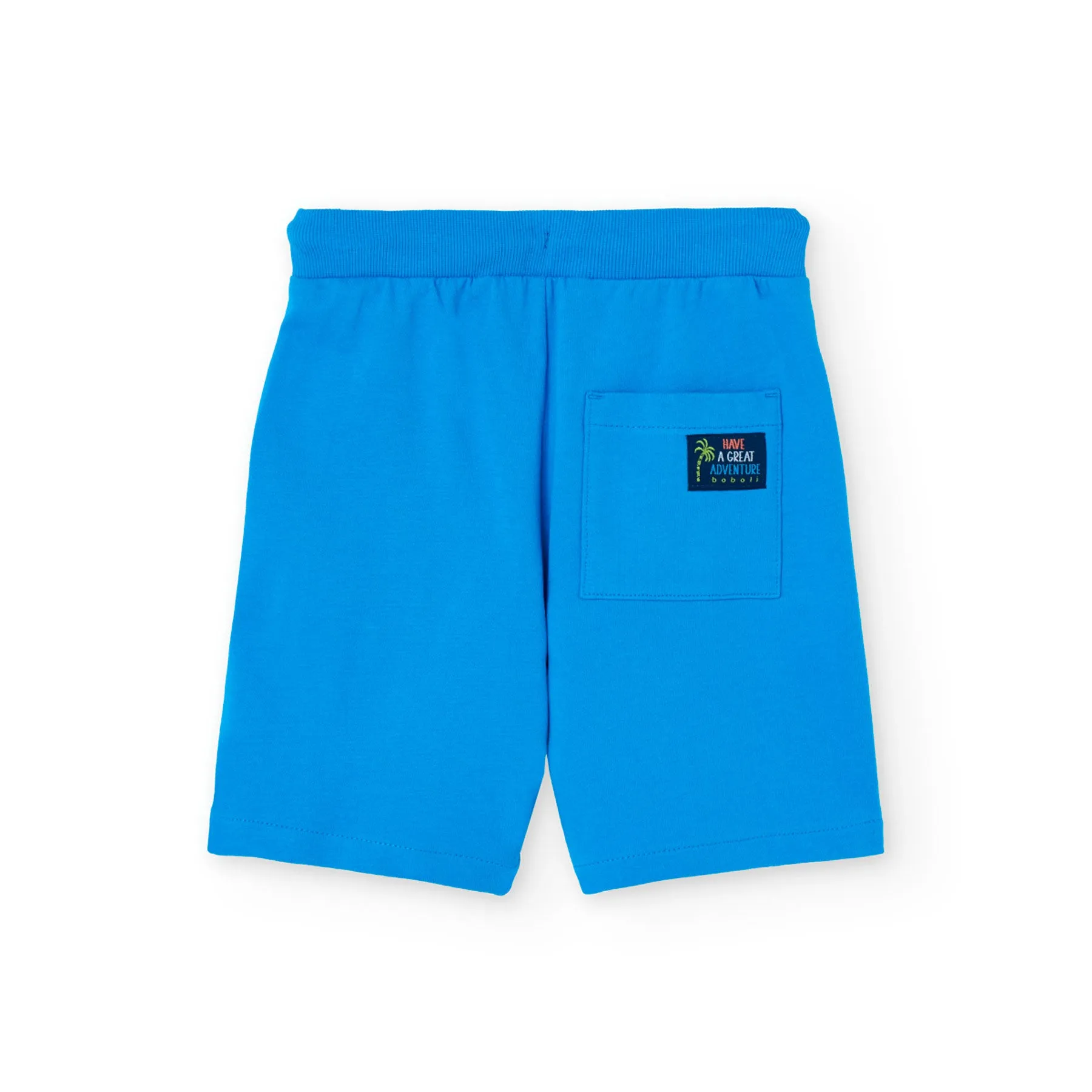 Boboli Blue Fleece Bermuda Shorts