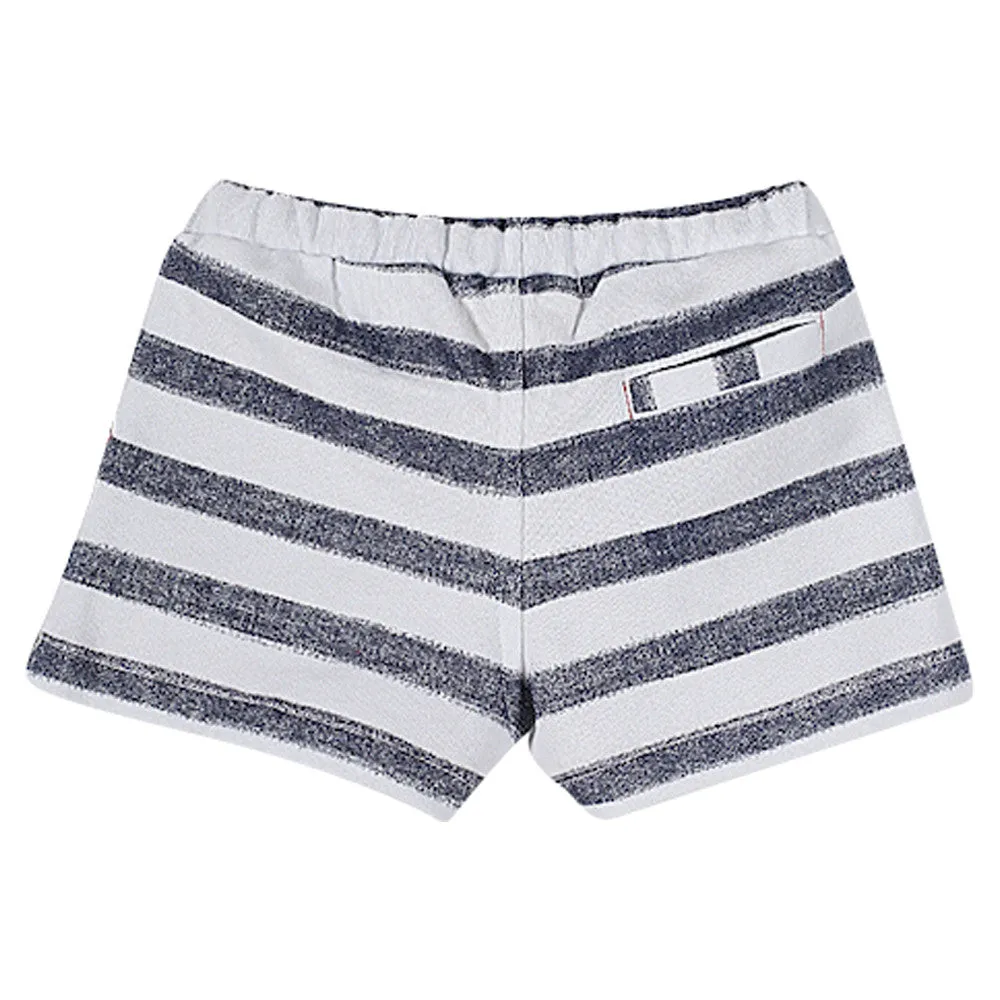 Boys Striped Fleece Bermuda