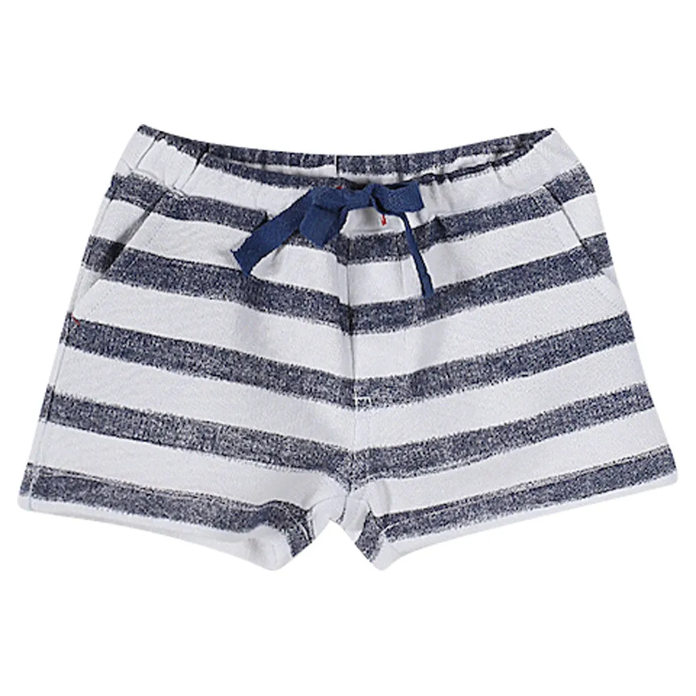 Boys Striped Fleece Bermuda