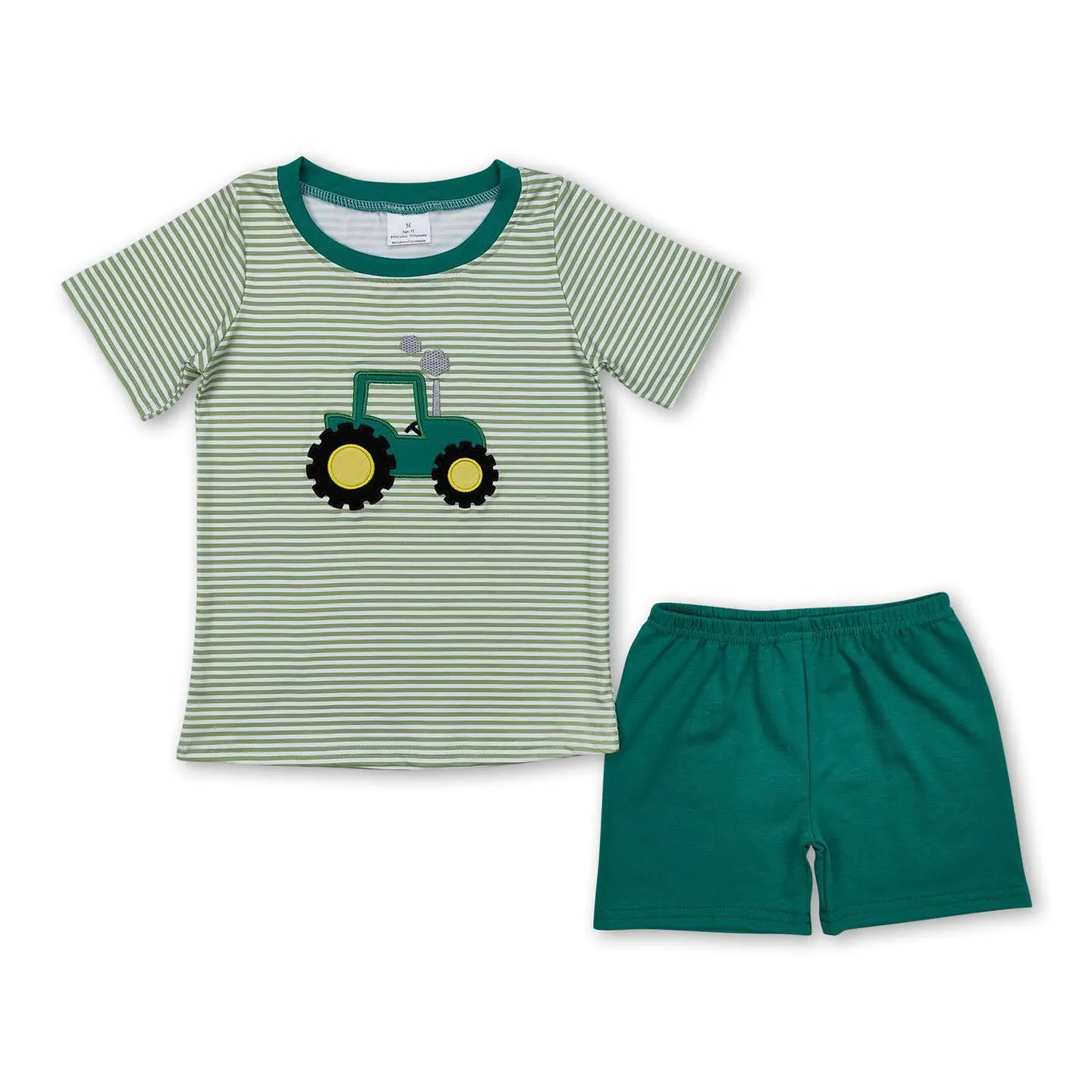 Boys Striped Tractor Set