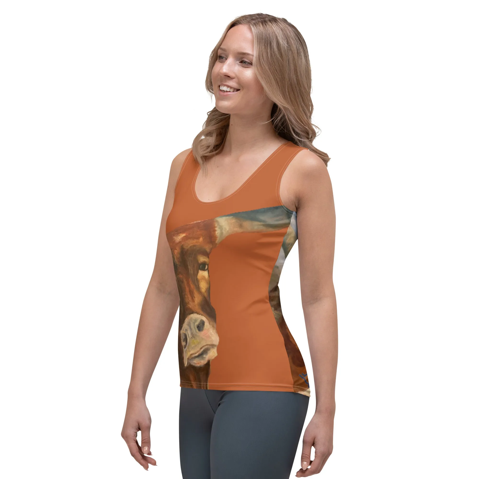 Burnt Orange Longhorn Tank Top