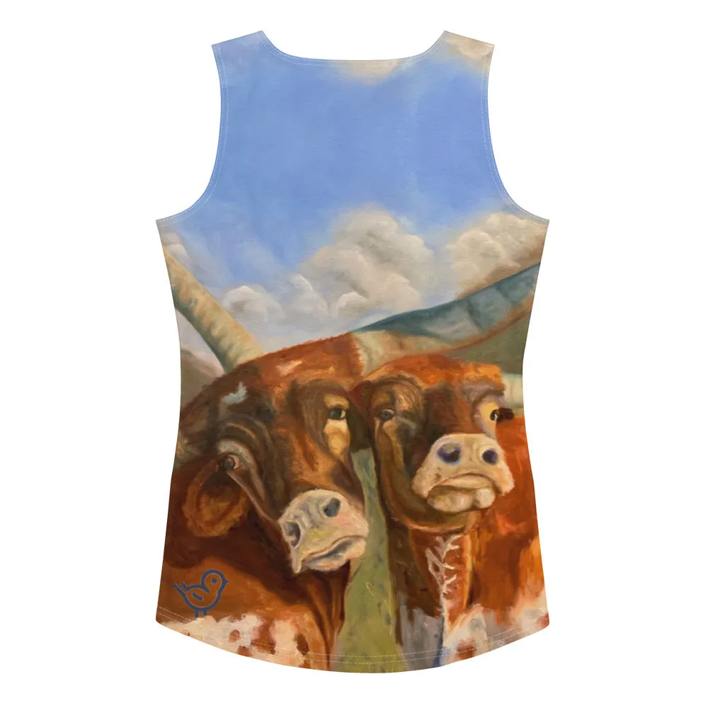 Burnt Orange Longhorn Tank Top
