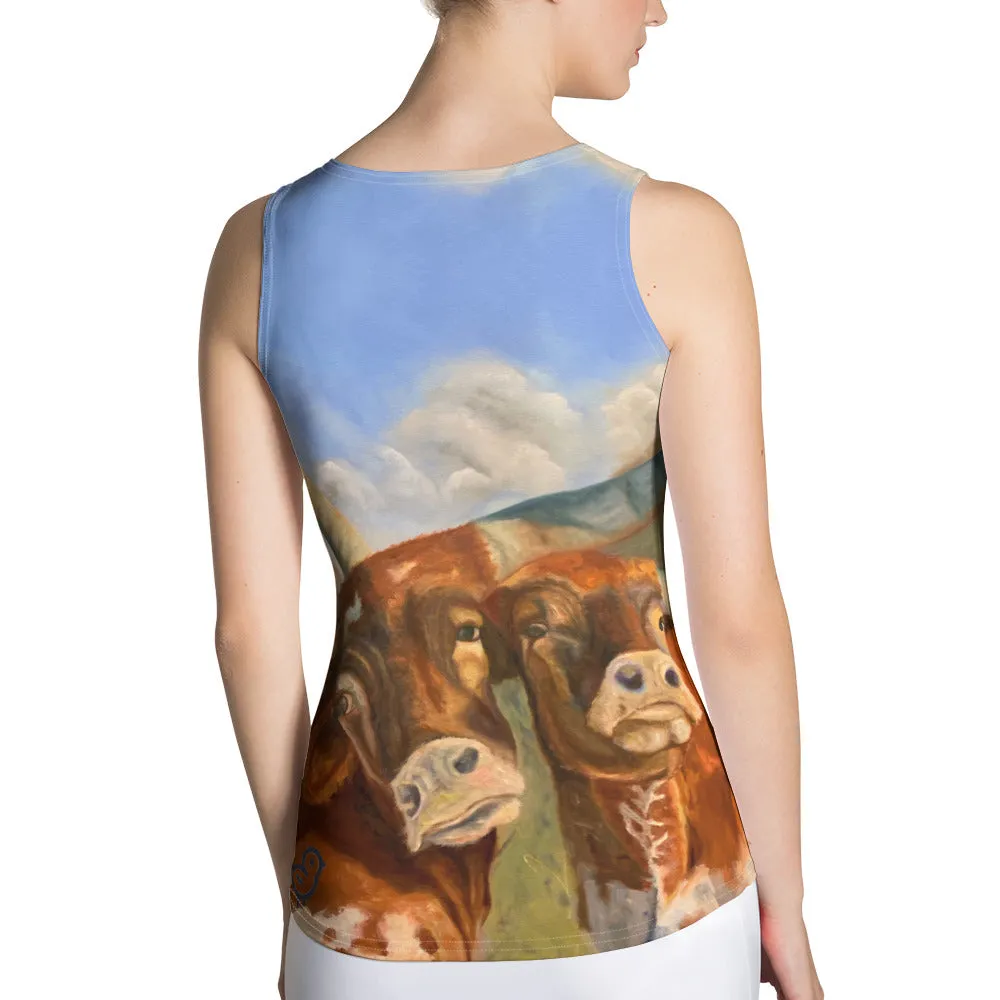 Burnt Orange Longhorn Tank Top