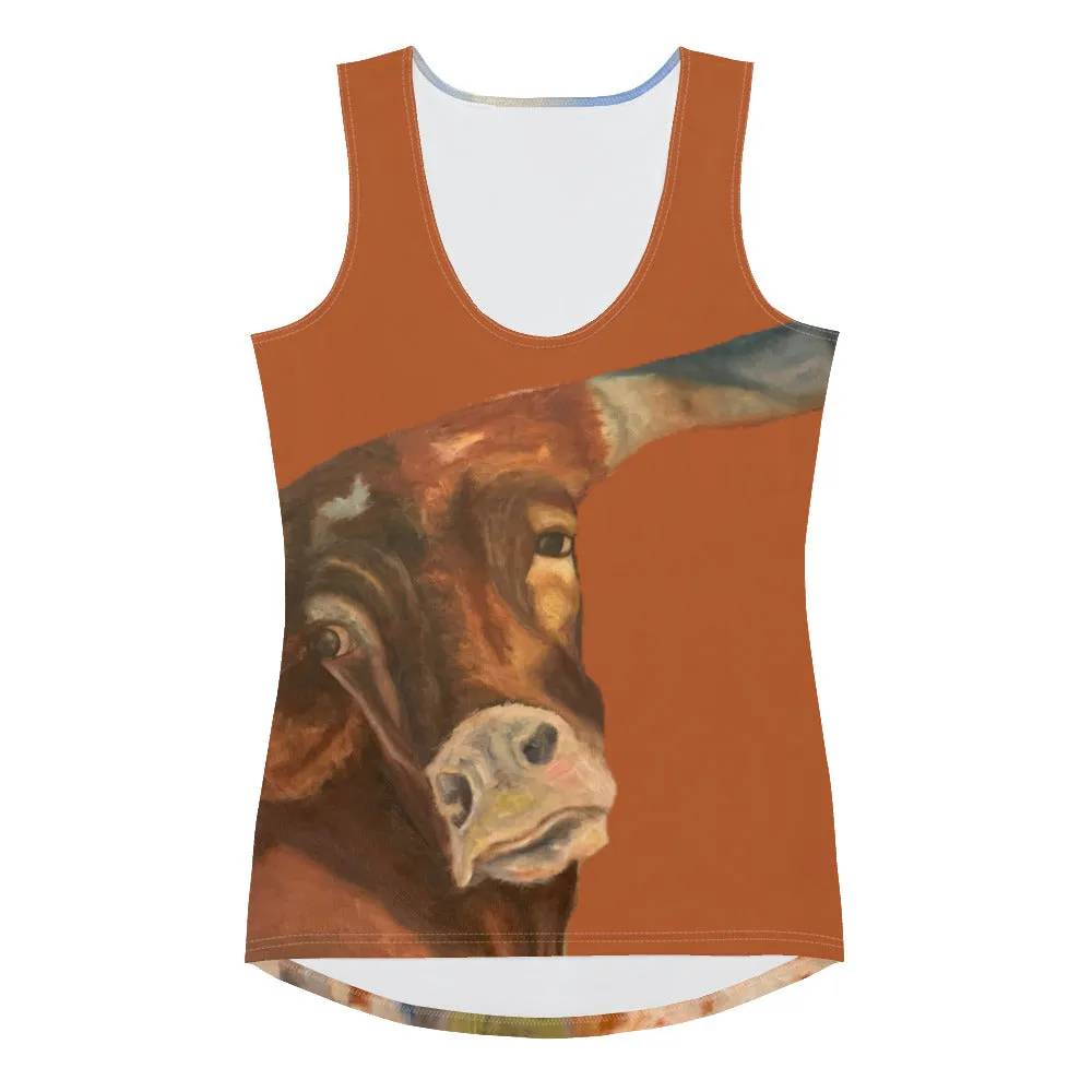 Burnt Orange Longhorn Tank Top