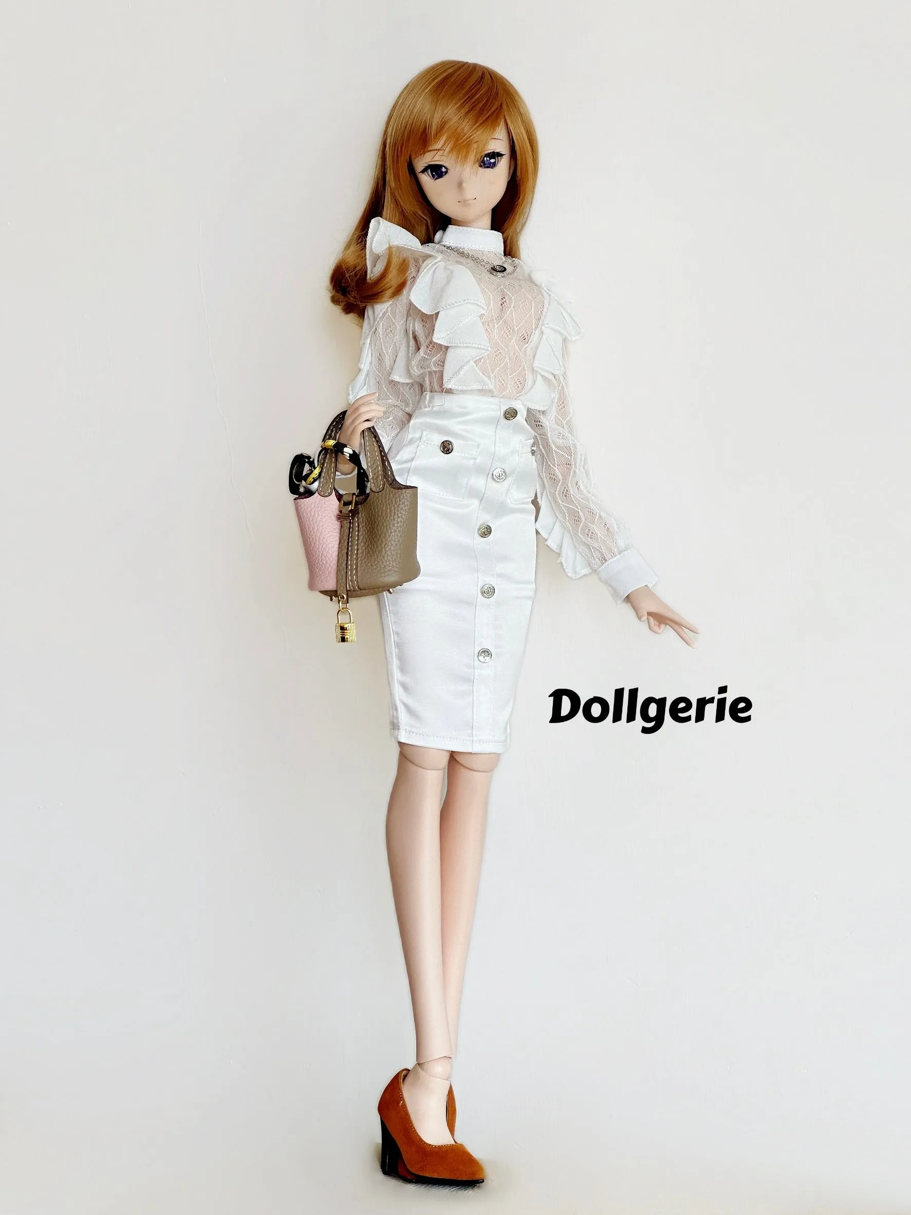 Buttoned Bliss Pencil Skirt, made for SmartDoll