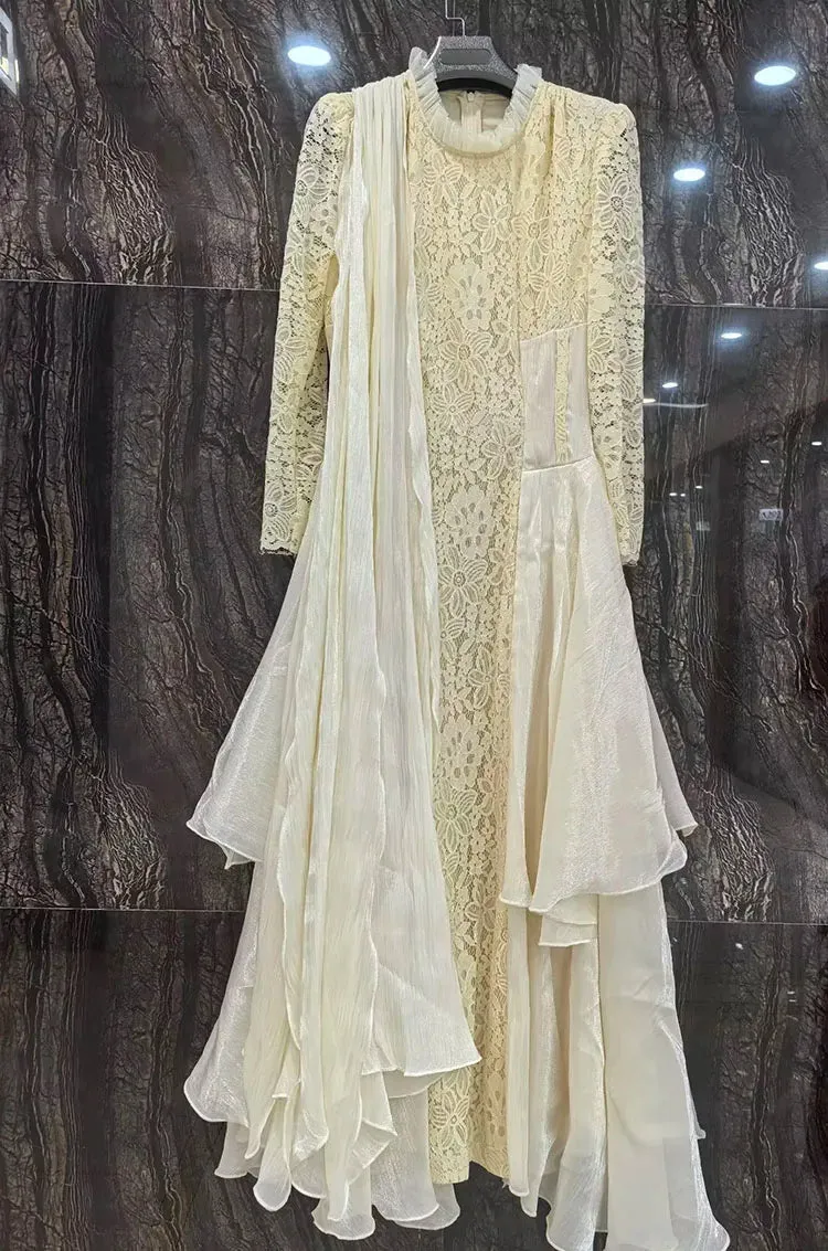 Cedar Lace Patchwork Maxi Dress