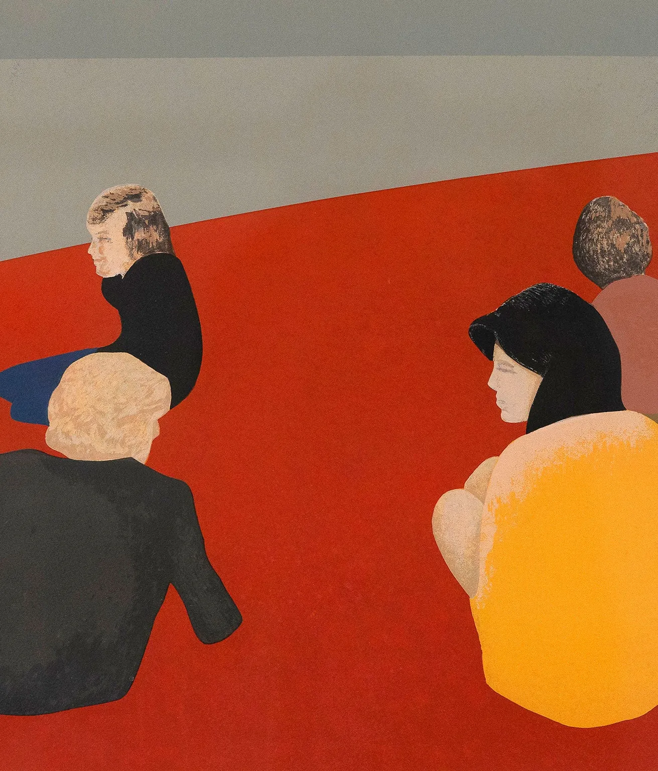 CHARLES PACHTER "SIX FIGURES IN A LANDSCAPE", 1978
