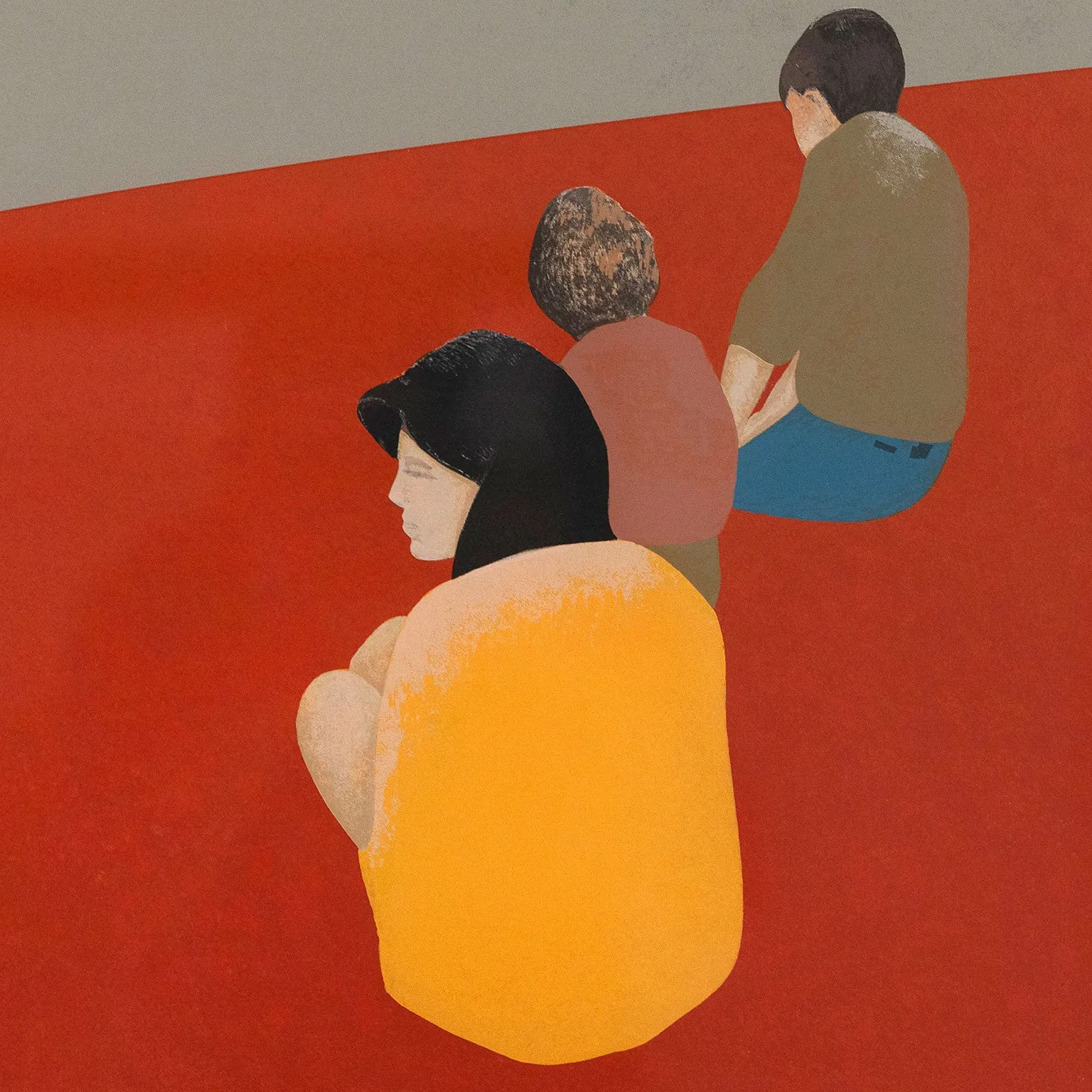 CHARLES PACHTER "SIX FIGURES IN A LANDSCAPE", 1978