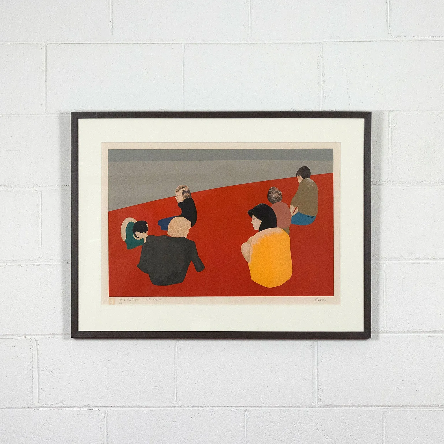 CHARLES PACHTER "SIX FIGURES IN A LANDSCAPE", 1978