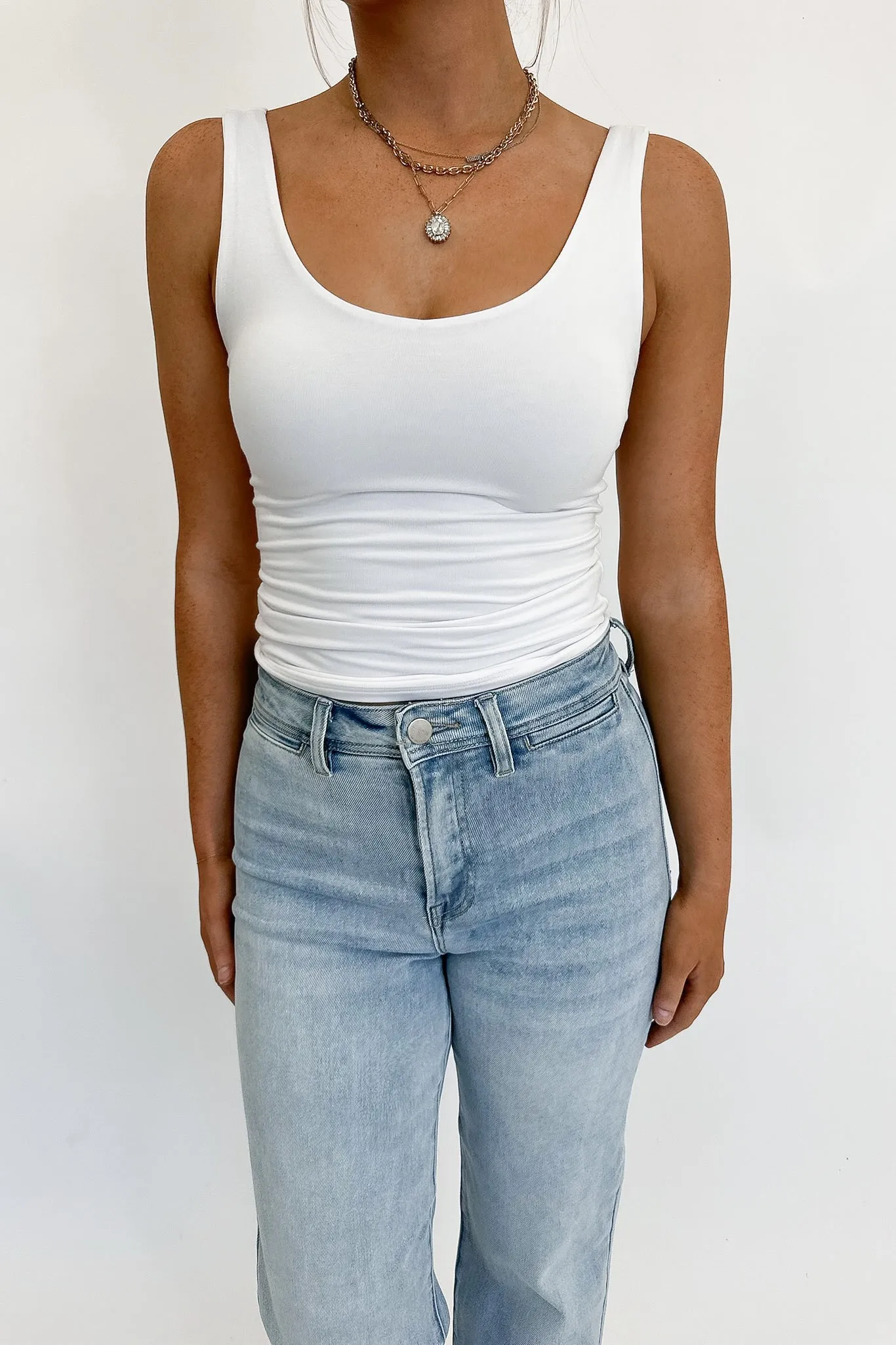 Charlotte Tank Top White