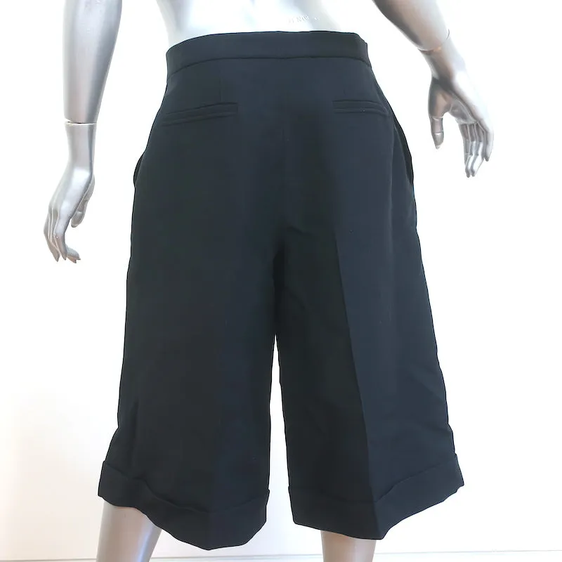 Christian Dior Bermuda Shorts Black Cashmere-Blend Size US 2