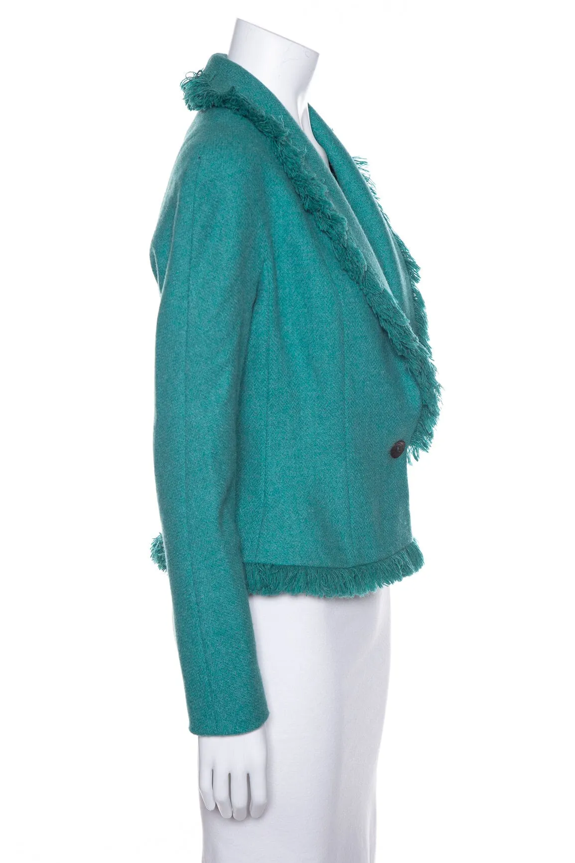 Christian Dior Teal Wool Jacket SZ 8