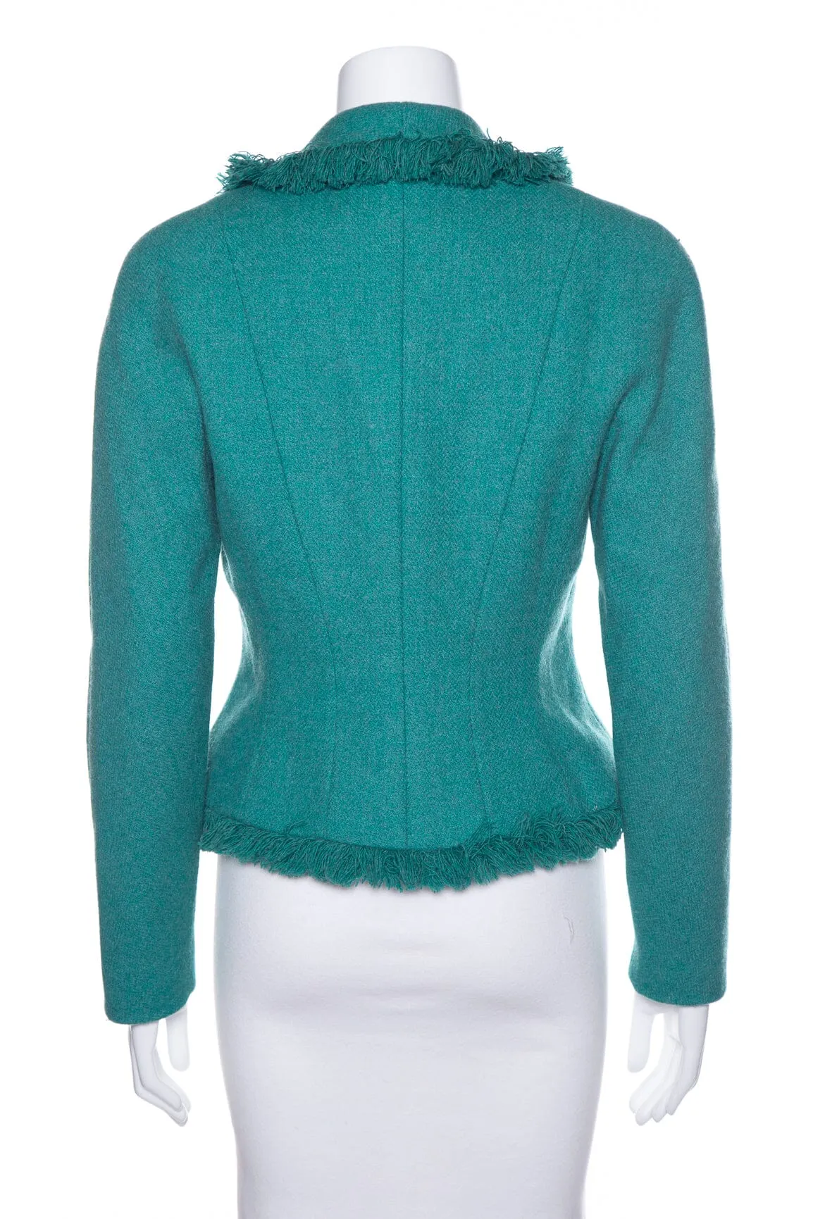 Christian Dior Teal Wool Jacket SZ 8