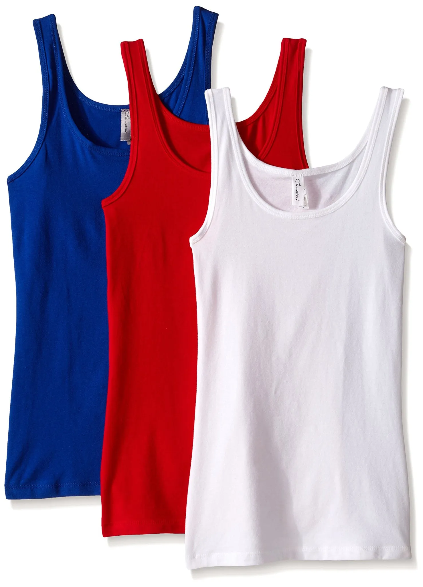 Clementine Women's 2x1 Rib Tank Top (Pack of 3)