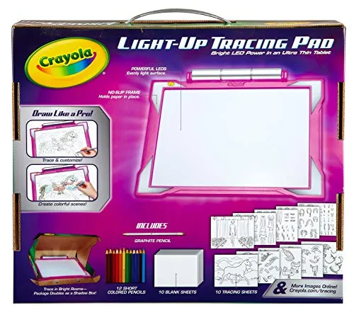 Crayola Light Up Tracing Pad Pink, Toys for Kids, Gift for Girls & Boys, Age 6 