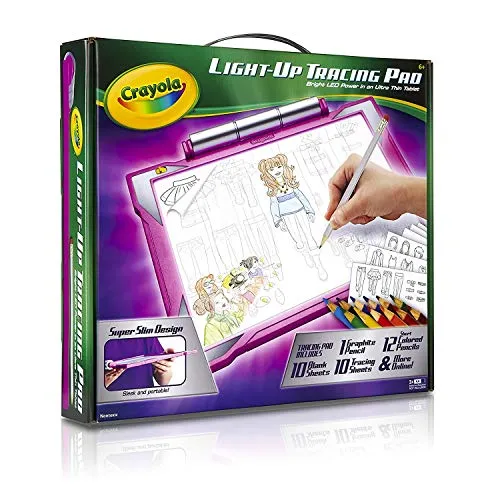 Crayola Light Up Tracing Pad Pink, Toys for Kids, Gift for Girls & Boys, Age 6 