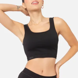 Crop top sin mangas Rib Knit
