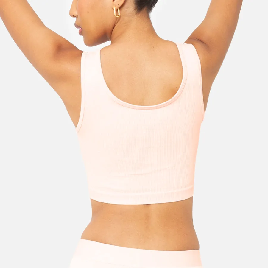 Crop top sin mangas Rib Knit
