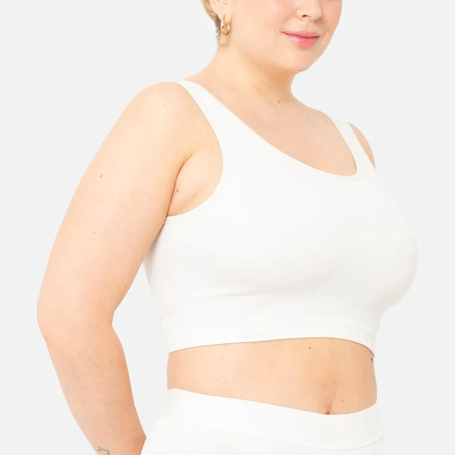Crop top sin mangas Rib Knit