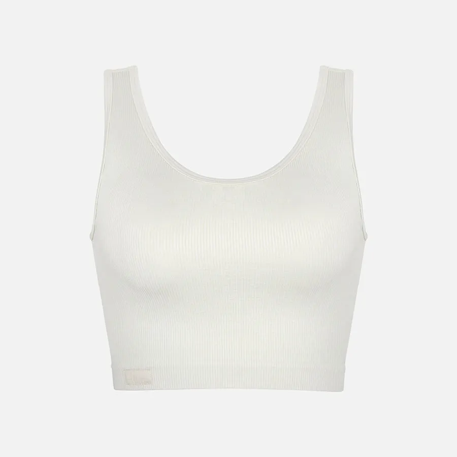 Crop top sin mangas Rib Knit