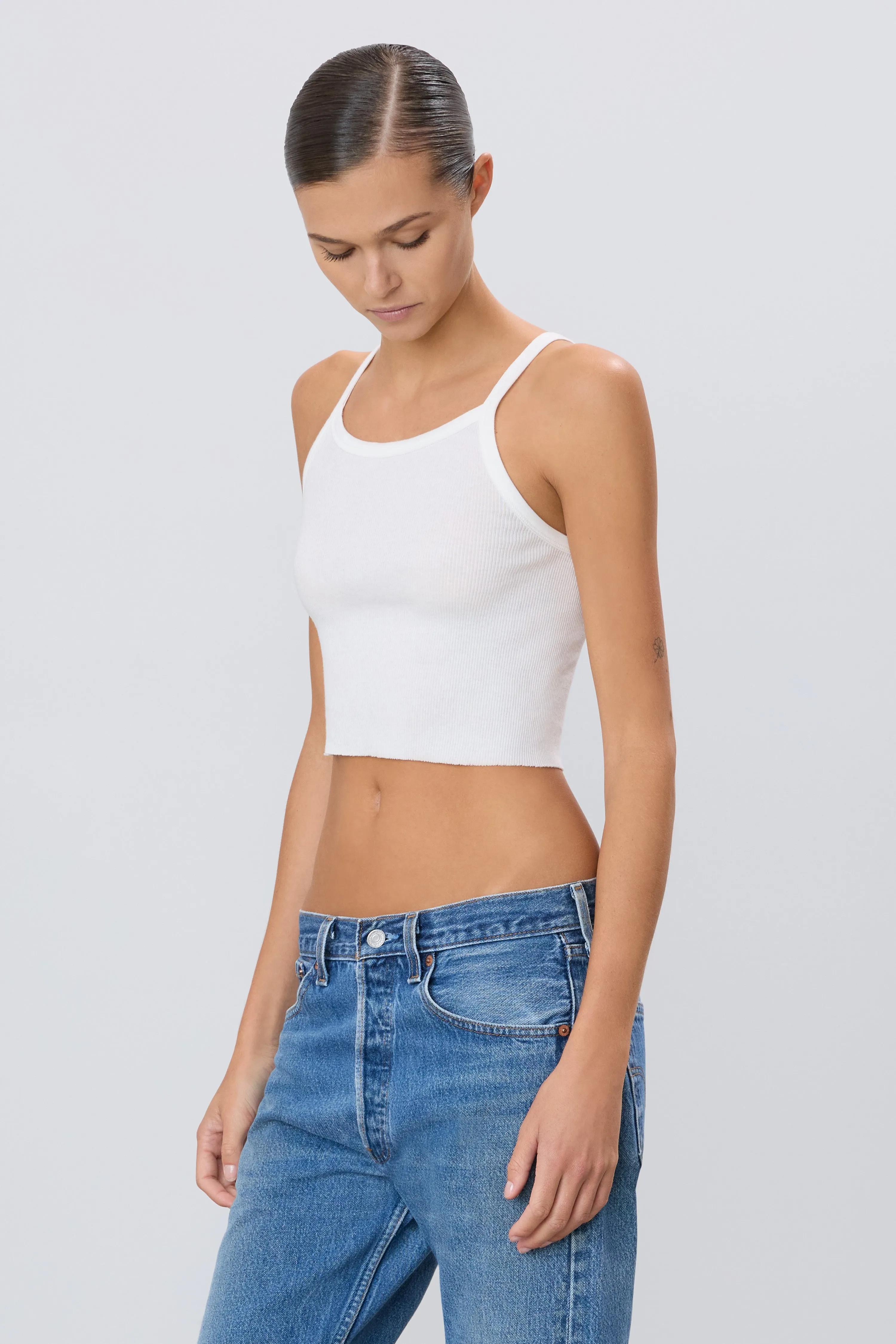 Cropped Rib Tank